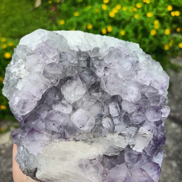 Amethyst free standing with apocalyte & Dendrite inclusions from Brizil Raw - Picture 10 of 10